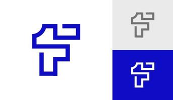 monoline brief f1 of 1f eerste monogram logo ontwerp vector
