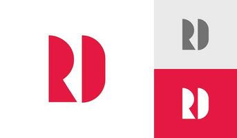 brief rd eerste modern monogram logo ontwerp vector