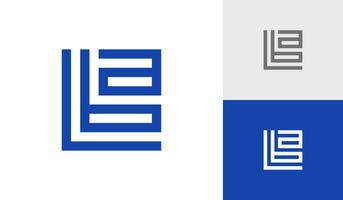 brief lba eerste monogram logo ontwerp vector