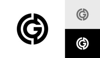 brief cgd eerste monogram logo ontwerp vector