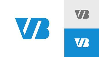 stoutmoedig brief vb eerste monogram logo ontwerp vector