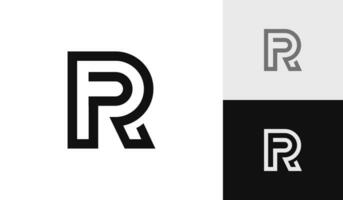 brief rp eerste monogram logo ontwerp vector