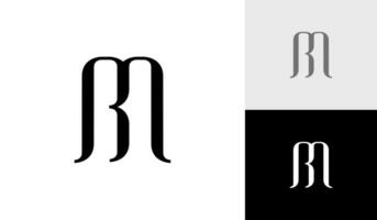 brief bm eerste monogram logo ontwerp vector