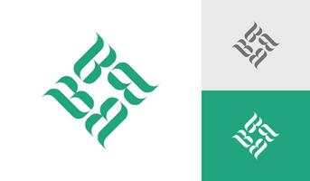 brief b eerste monogram met bloem vorm logo ontwerp vector