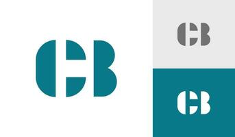 brief cb eerste monogram logo ontwerp vector