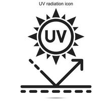 uv straling icoon, vector illustratie.