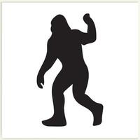 gorilla silhouet icoon illustratie sjabloon voor veel doel vector. vector