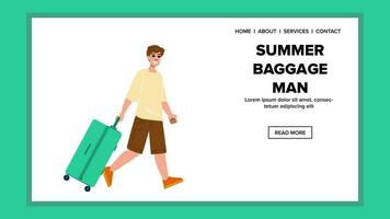 reizen zomer bagage Mens vector