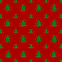 naadloos patroon van Kerstmis achtergrond in rood en groen vector