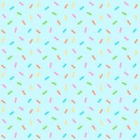 kleurrijk hagelslag en confetti pastel naadloos patroon blauw achtergrond vector