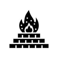 heilig brand agni glyph icoon vector illustratie