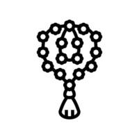rudraksha kralen lijn icoon vector illustratie