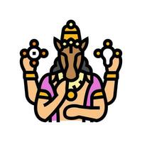 hayagreeva god Indisch kleur icoon vector illustratie
