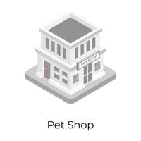 dierenwinkel en architectuur vector