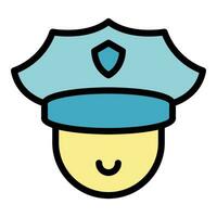 Politie officier icoon vector vlak