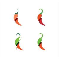 rode hete natuurlijke chili pictogram vectorillustratie vector