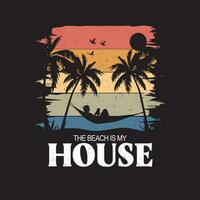 de strand is mijn huis vector