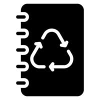 notebook glyph-pictogram vector