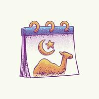 eid al adha kalender icoon illustratie vector