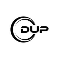 dup logo ontwerp, inspiratie voor een uniek identiteit. modern elegantie en creatief ontwerp. watermerk uw succes met de opvallend deze logo. vector