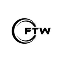 ftw logo ontwerp, inspiratie voor een uniek identiteit. modern elegantie en creatief ontwerp. watermerk uw succes met de opvallend deze logo. vector