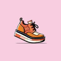 platform schoenen vector klem kunst illustratie