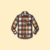 flanel overhemd vector klem kunst illustratie