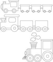 schets vervoer clip art bundel in tekenfilm stijl voor kinderen en kinderen omvat 4 voertuigen vector