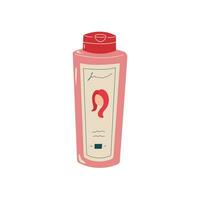 shampoo vector illustratie Aan tekenfilm stijl, haar- zorg kunstmatig, of toner shampoo, geïsoleerd Aan een wit achtergrond.