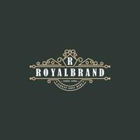 luxe logo sjabloon bloeit kalligrafische elegant ornament lijnen. identiteit voor restaurant, royalty, boetiek, cafe, hotel, heraldisch, sieraden, mode en andere vector illustratie - vector.