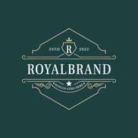 luxe logo sjabloon bloeit kalligrafische elegant ornament lijnen. identiteit voor restaurant, royalty, boetiek, cafe, hotel, heraldisch, sieraden, mode en andere vector illustratie - vector.