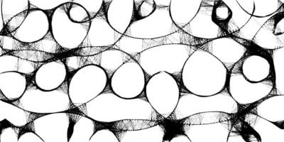 een zwart en wit tekening van een bundel van cirkels vector