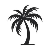 palm boom icoon sjabloon vector illustratie, palm silhouet, kokosnoot palm boom icoon, gemakkelijk stijl, ontwerp van palm bomen voor posters