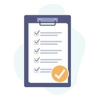papier illustratie met checklist bruikbaar voor beide web of mobiel app ontwerp vector