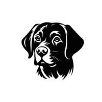 labrador retriever. lijn kunst. silhouet. sjabloon. detailopname. klem kunst. zwart en wit. vector