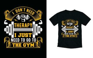 Sportschool t-shirt ontwerp, geschiktheid typografie t overhemd ontwerp, crossfit motiverende logo vlak ontwerp vector