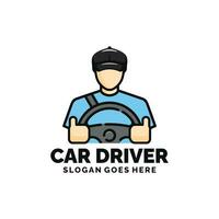 auto bestuurder logo ontwerp vector illustratie
