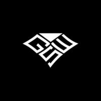 gsw brief logo vector ontwerp, gsw gemakkelijk en modern logo. gsw luxueus alfabet ontwerp