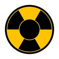 nucleair vector icoon straling risico teken alarm Gevaar symbool. web plaats bladzijde en mobiel app ontwerp vector element