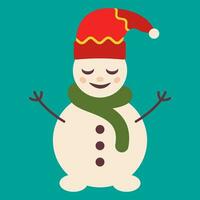 vlak Kerstmis icoon. vector achtergrond wit en rood. gelukkig nieuw jaar vakantie en vrolijk kerstmis. sneeuw en sneeuwman met sneeuwvlok teken. vector illustratie.