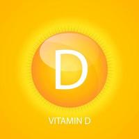 vitamine d pictogram met zon vectorillustratie vector