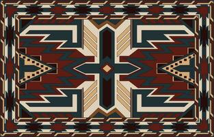 Navajo tapijt aztec tribal tapijt voor huis interieur decoratie vector