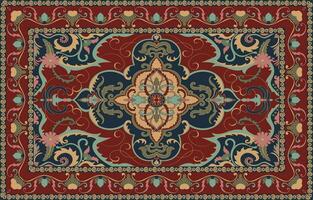 Perzisch tapijt origineel ontwerp.huis decoratie tapijt patroon. tapijt vector