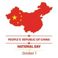 vector illustratie van mensen republiek van China nationaal dag, vlag, groet kaart en banier ontwerp