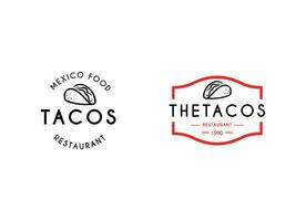 taco's embleem voedsel logo ontwerp. Mexico taco's logo ontwerp vector