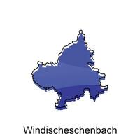 kaart van windischeschenbach ontwerp sjabloon, vector illustratie van kaart Duitsland Aan wit achtergrond