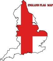 Engeland vlag kaart vector