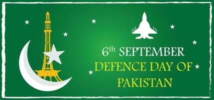 6e september Pakistan verdediging dag illustratie vector