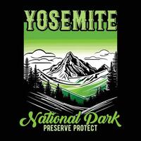 yosemite behouden nationaal park beschermen vector