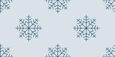 Kerstmis naadloos patroon met sneeuwvlokken. winter vlak vector illustratie voor vakantie decoratie, omhulsel papier sjabloon, seizoensgebonden spandoek. ontwerp kunst eindeloos achtergrond met sneeuwval Aan blauw.